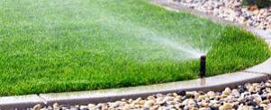 Up close view of one of our lawn sprinkler systems.