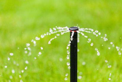 Sprinkler head close up to help in choosing a lawn sprinkler system.