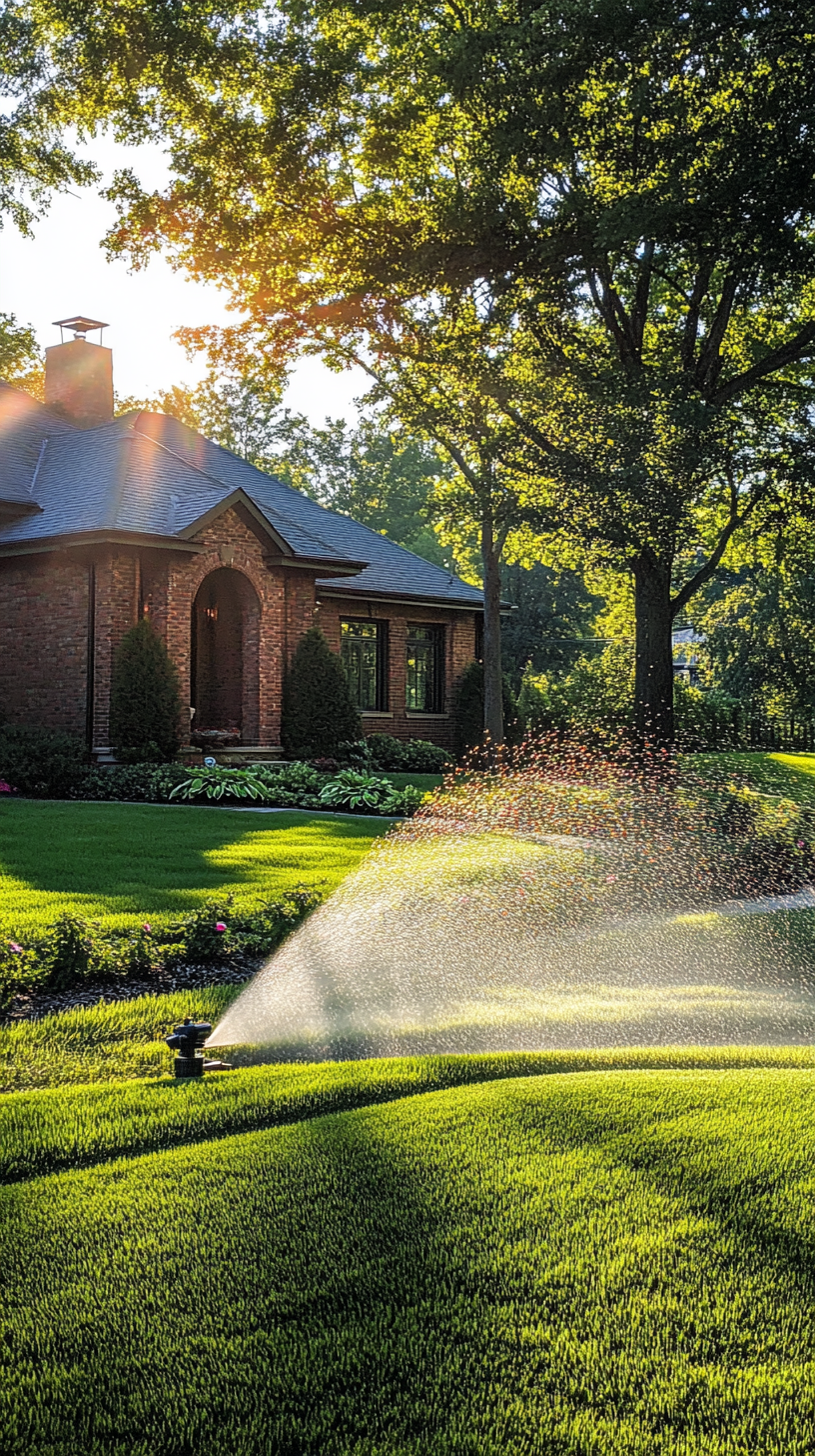 professional in ground lawn sprinkler system installation