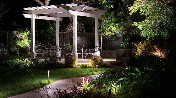 Professional patio lighting by American National.