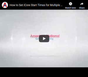 how to set icore start time for multiple settings | American National Sprinkler & Lighting