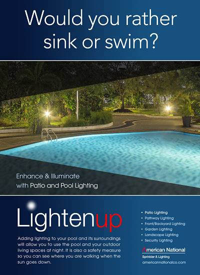American National Sprinkler & Lighting - pool lighting infographic.