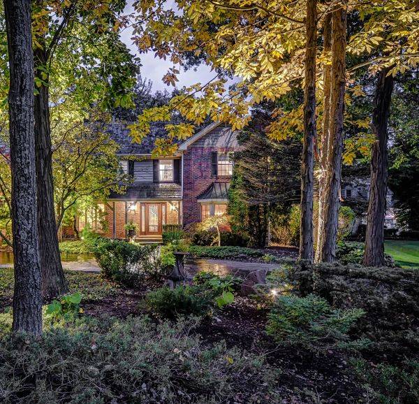 American National Sprinkler & Lighting - Long Grove landscape lighting system was installed on this home to provide safety from animals and people.