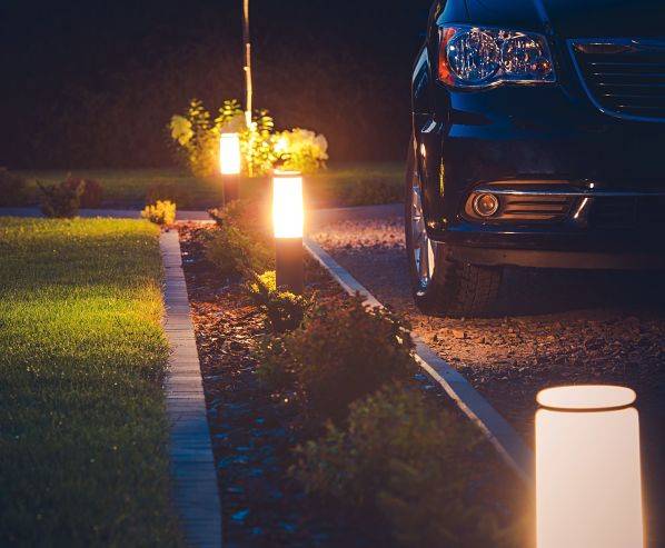 American National Sprinkler & Lighting - Vernon Hills landscape lighting - driveway and security lighting can deter burglars from your home.