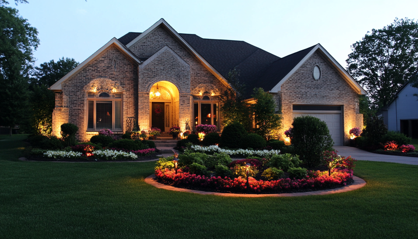 Skokie Landscape Lighting enriches flower beds