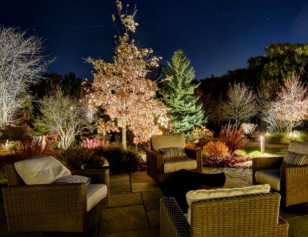 American National Sprinkler & Lighting - Bannockburn landscape lighting for your home will increase curb appeal and property value.