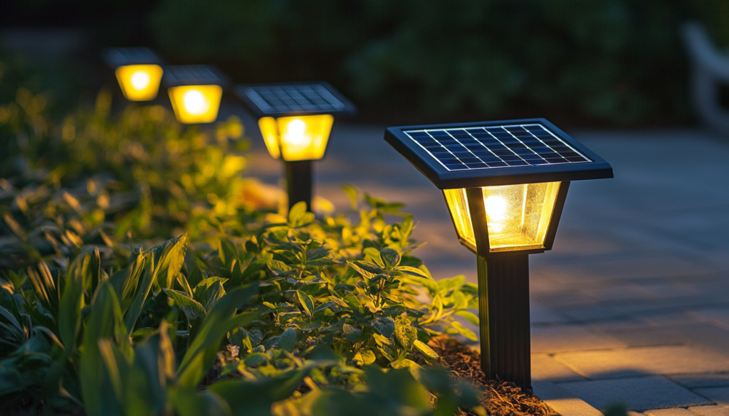 lights with solar panels