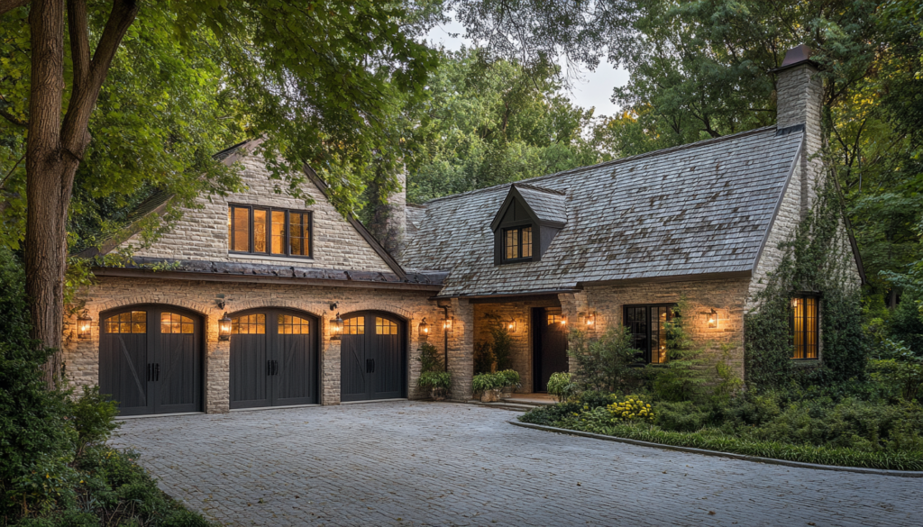 outdoor lighting on garage