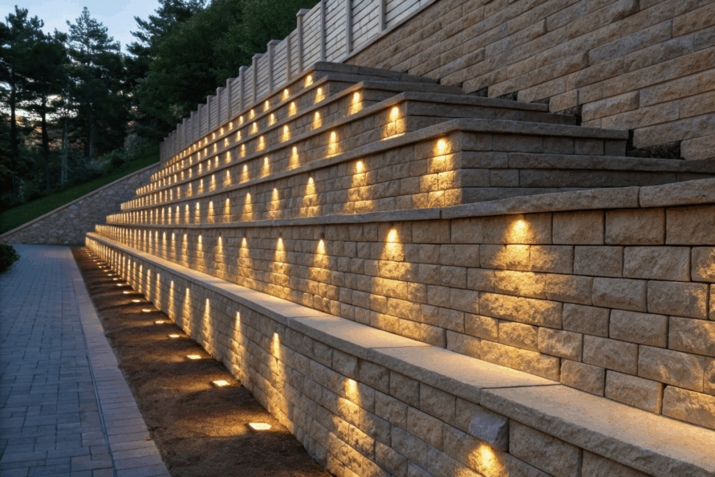 retaining wall lights